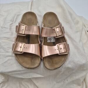 Birkenstock Arizona birko flor slide slip-on sandal copper kid size 33 US 2-2.5